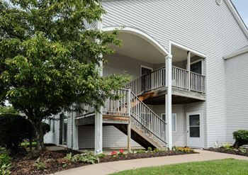 Mature trees and lush landscape are just outside your front door